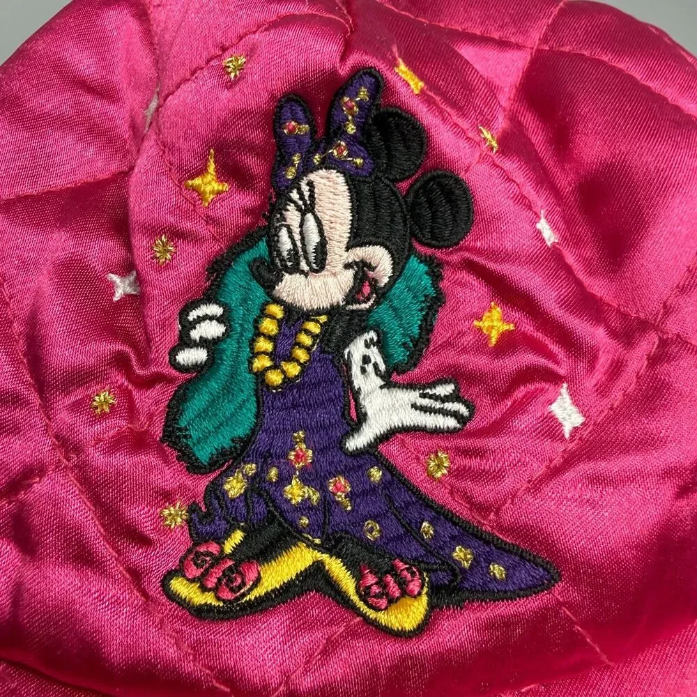 Minnie Mouse Glamour Vintage Quilted Disney Store Hat Cap Pink Satin 4-6X
